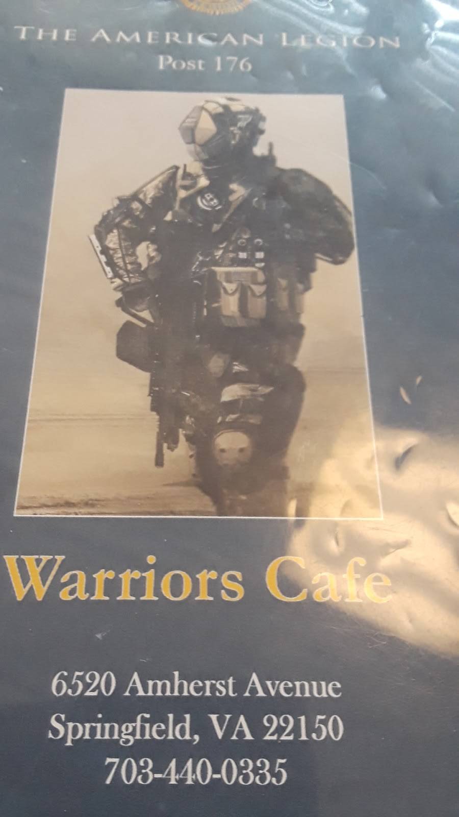 Warriors Cafe | restaurant | Springfield, VA 22150, USA | 7034400335 OR +1 703-440-0335