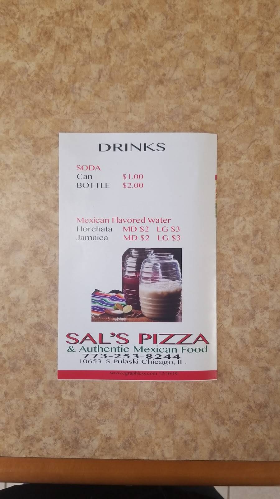 Sal’s Pizza & Authentic Mexican Food | restaurant | 10653 S Pulaski Rd, Chicago, IL 60655, USA | 7732538244 OR +1 773-253-8244