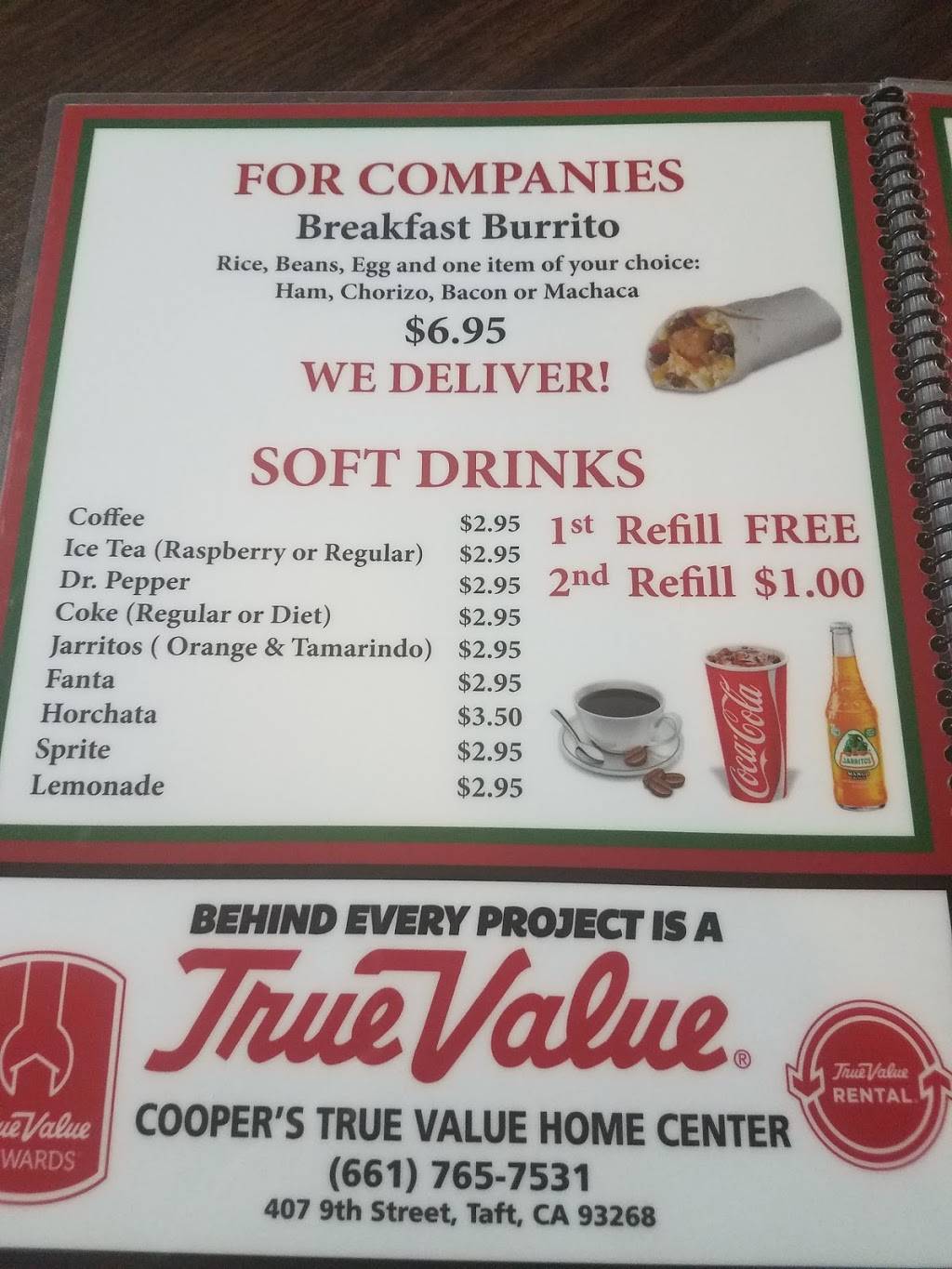 Mi Casita | restaurant | 621 Center St, Taft, CA 93268, USA | 6617630188 OR +1 661-763-0188