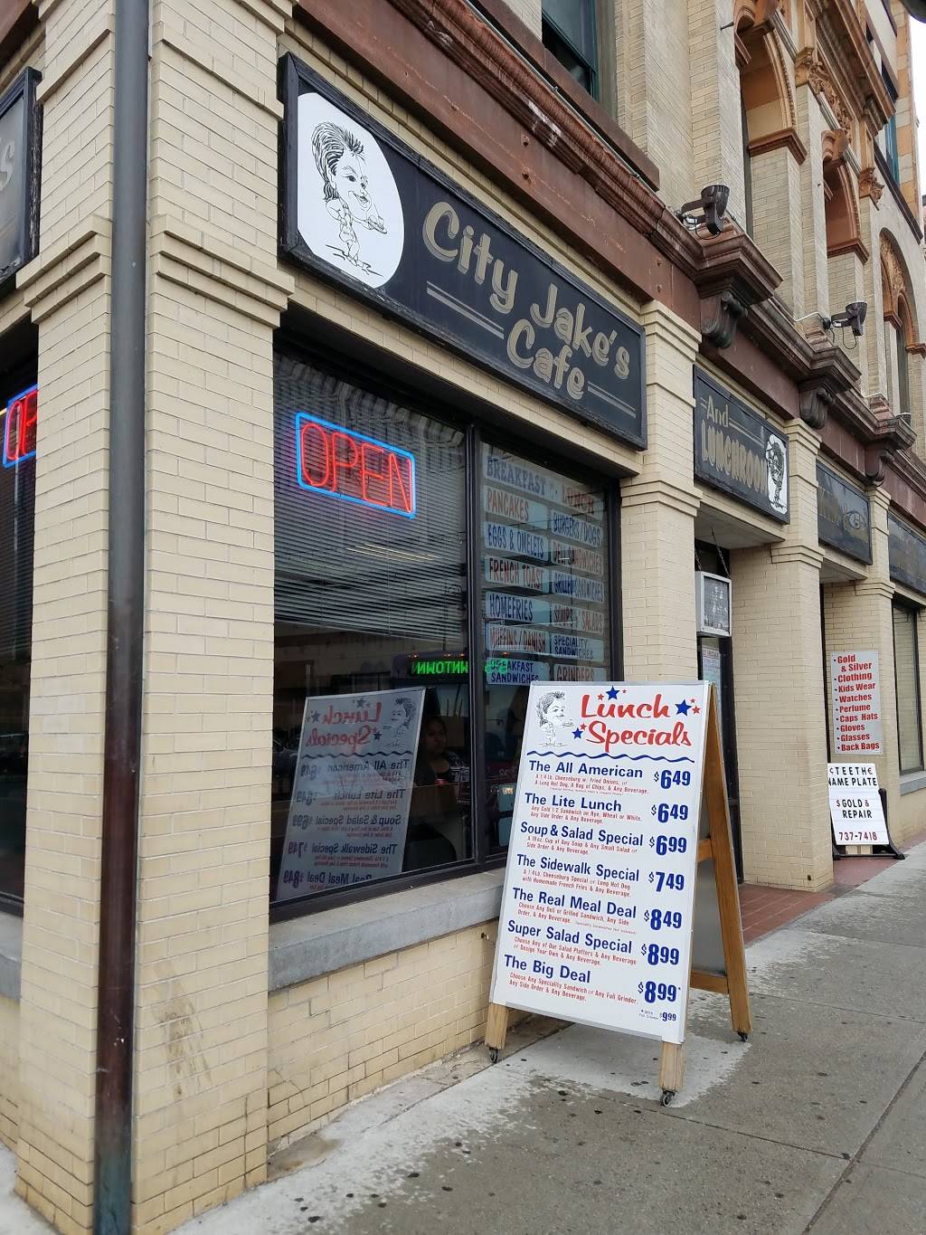 City Jakes Cafe | cafe | 1573 Main St, Springfield, MA 01103, USA | 4137315077 OR +1 413-731-5077