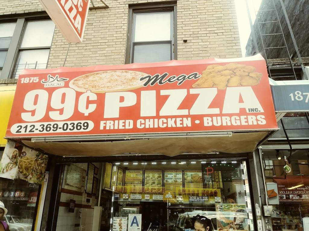 99 Cents Mega Pizza | restaurant | 1875 Lexington Ave, New York, NY 10035, USA | 2123690369 OR +1 212-369-0369