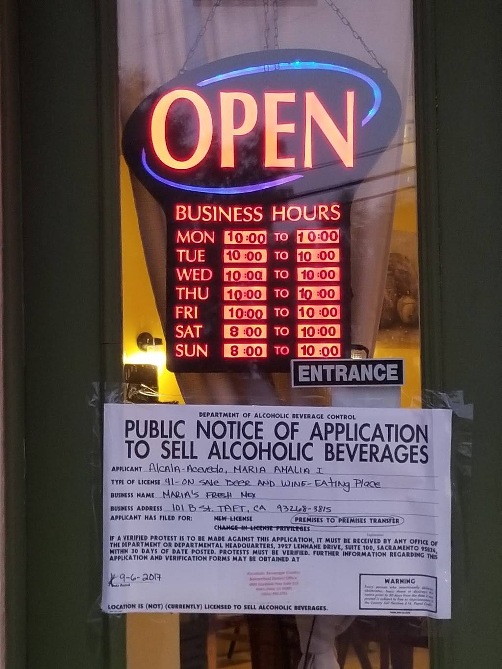 Mariscos Taco de Mexico | restaurant | 101 B St, Taft, CA 93268, USA | 6617454985 OR +1 661-745-4985