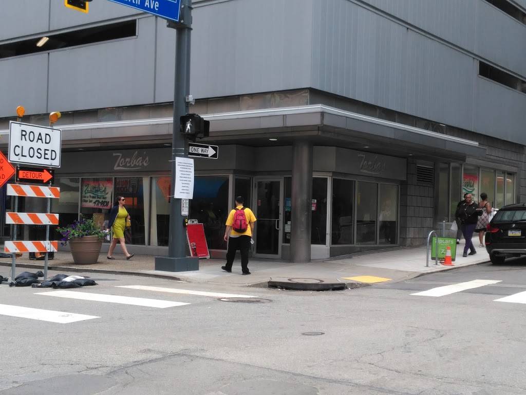 Zorbas | restaurant | 400 Smithfield St, Pittsburgh, PA 15222, USA | 4124719930 OR +1 412-471-9930