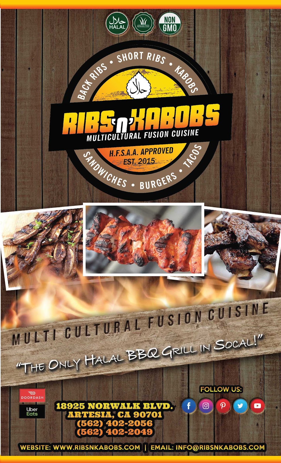 RibsnKabobs | restaurant | 18925 Norwalk Blvd, Artesia, CA 90701, USA | 5624022049 OR +1 562-402-2049