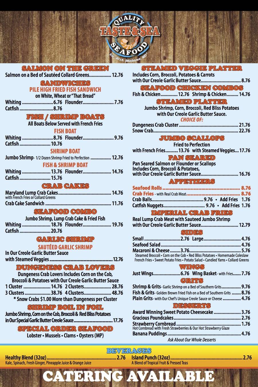 Taste & Sea | restaurant | 400 John F Kennedy Way Suite 100, Willingboro, NJ 08046, USA | 6098777771 OR +1 609-877-7771