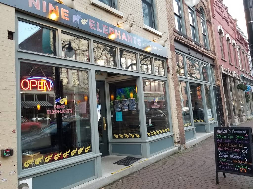 Nine Elephants | restaurant | 20-22 W Market St, Corning, NY 14830, USA | 6076547089 OR +1 607-654-7089