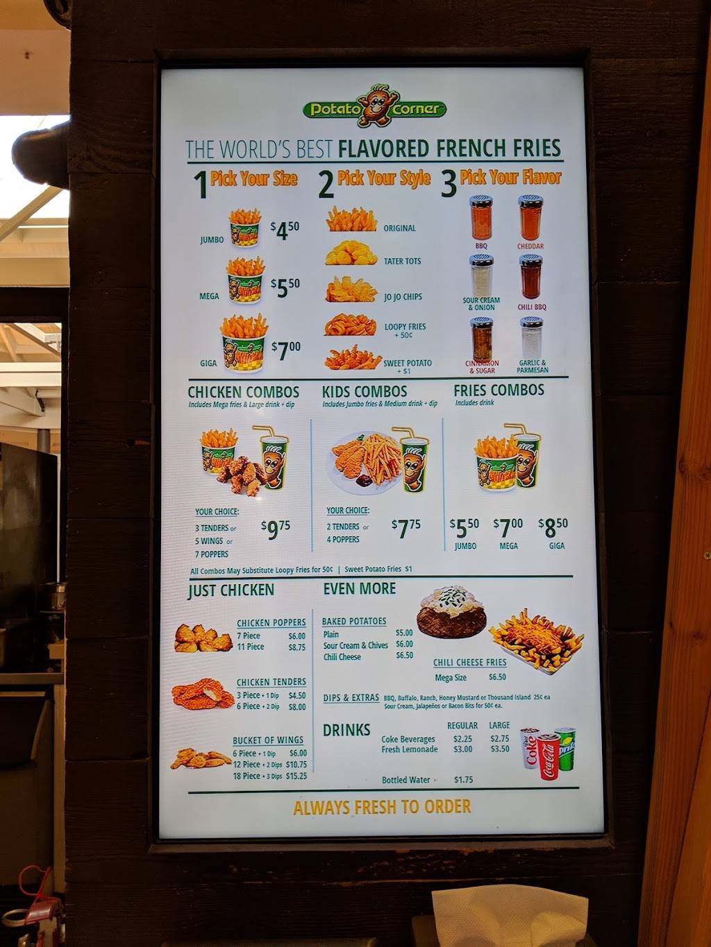 Potato Corner | restaurant | 272 E Via Rancho Pkwy, Escondido, CA 92025, USA | 7604890631 OR +1 760-489-0631