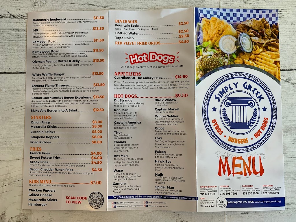 Simply Greek | restaurant | 11702 Grant Rd Unit C, Cypress, TX 77429, USA | 8325591627 OR +1 832-559-1627