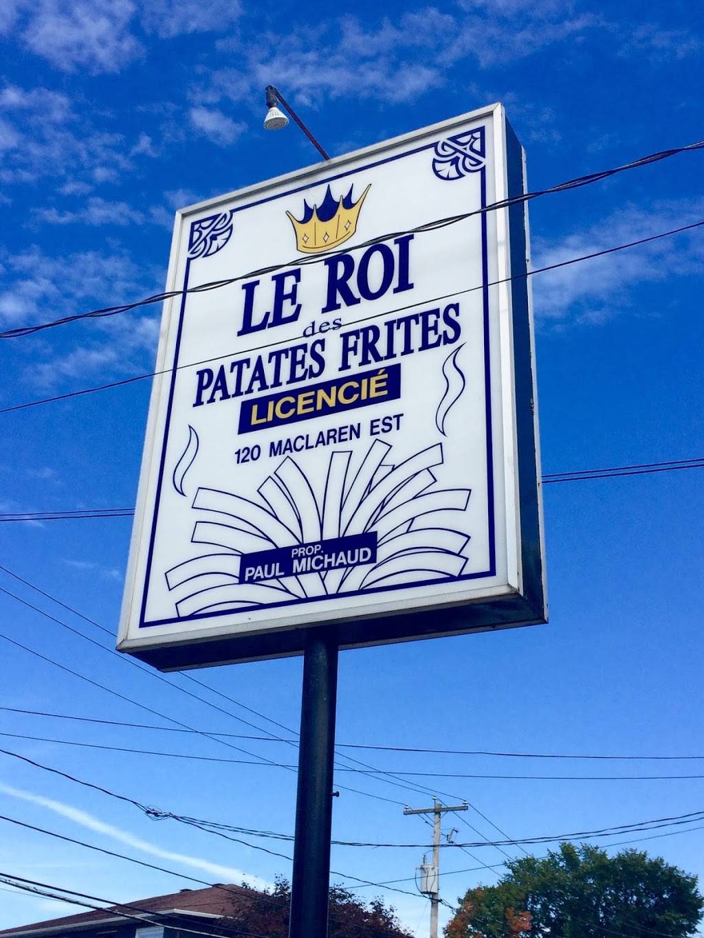 Le roi de la patate frite | restaurant | 122 Rue Maclaren E, Gatineau, QC J8L 1K1, Canada | 8199865016 OR +1 819-986-5016