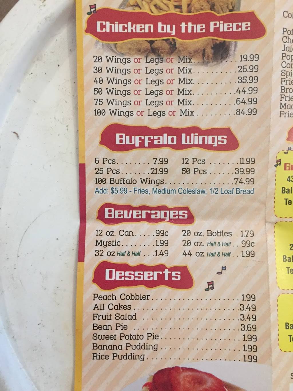 Hip Hop Fish & Chicken | restaurant | 1407 E Cold Spring Ln, Baltimore, MD 21239, USA | 4104642100 OR +1 410-464-2100