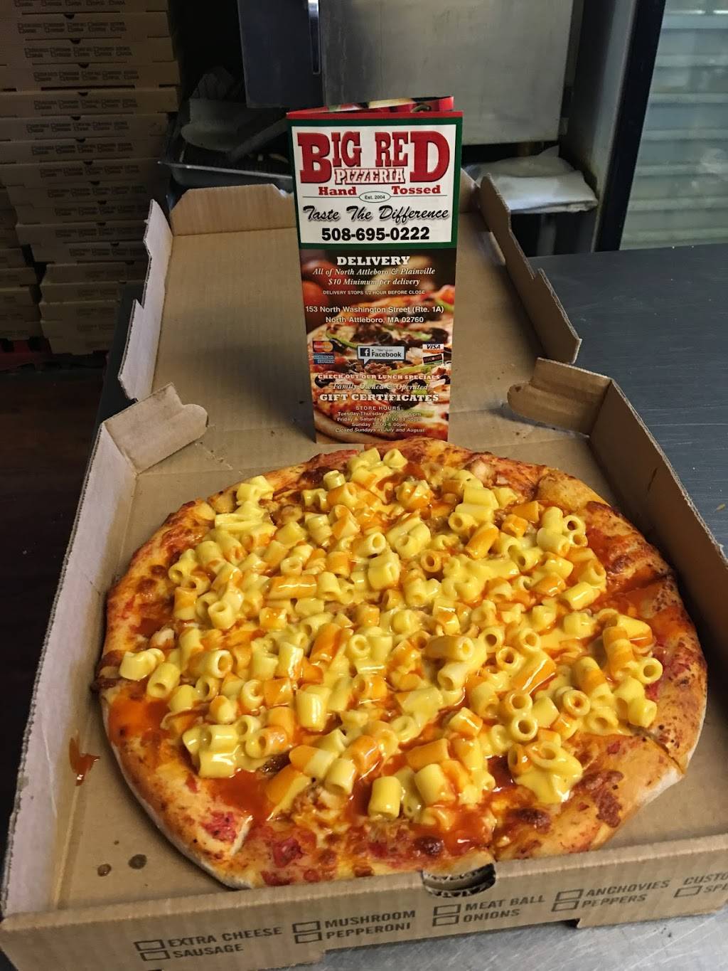Big Red Pizzeria | restaurant | 153 N Washington St, North Attleborough, MA 02760, USA | 5086950222 OR +1 508-695-0222