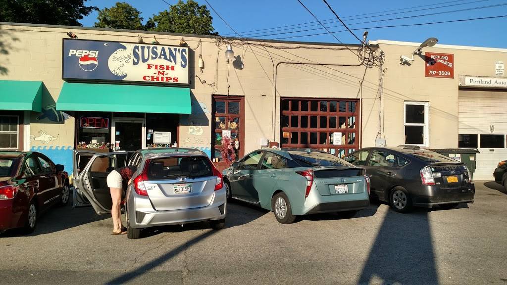 Susans Fish-n-Chips | restaurant | 1135 Forest Ave, Portland, ME 04103, USA | 2078783240 OR +1 207-878-3240