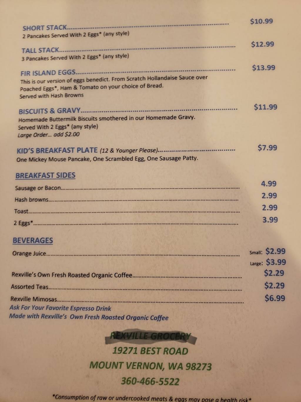 The Rex | restaurant | 19271 Best Rd, Mt Vernon, WA 98273, USA | 3604665522 OR +1 360-466-5522