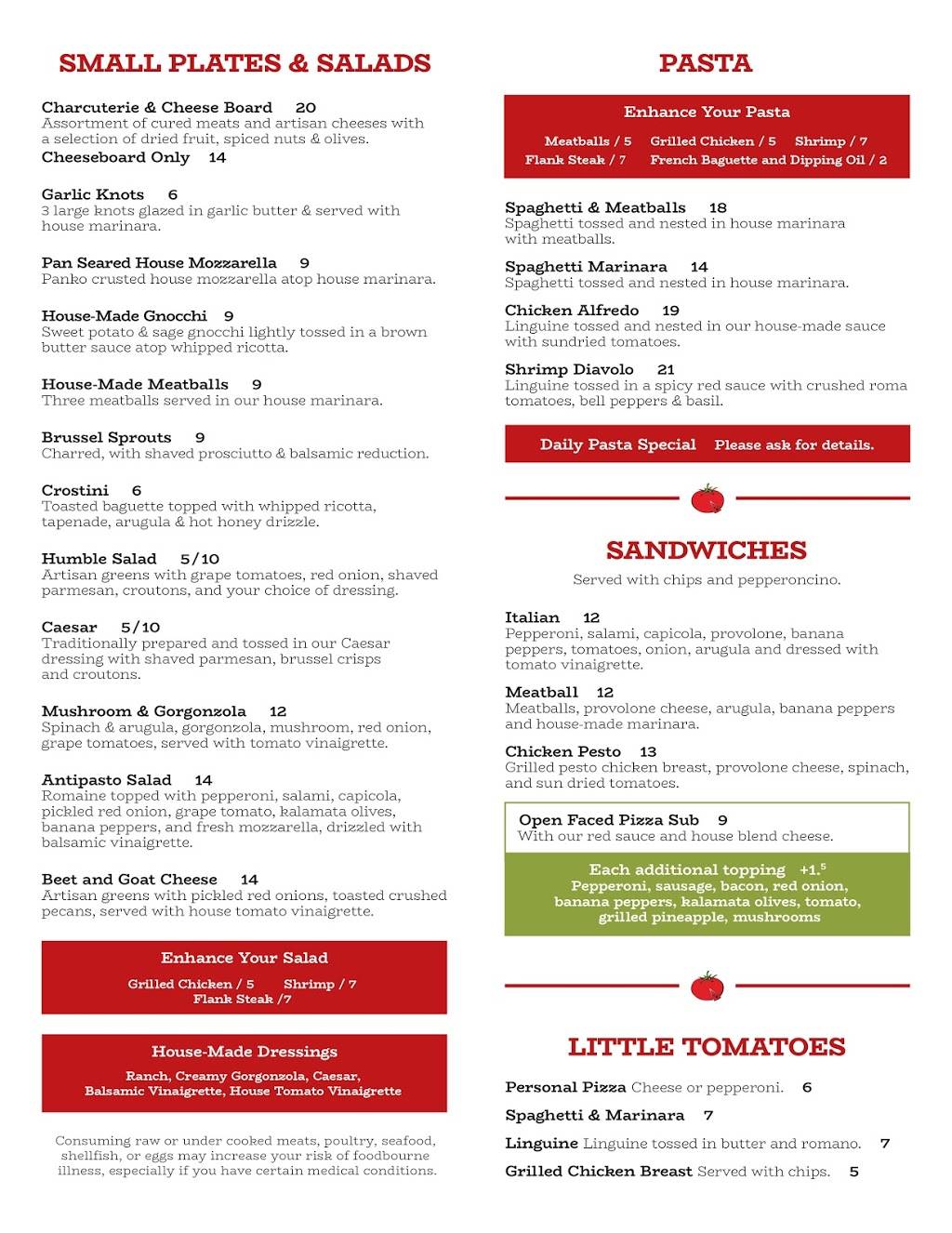 The Humble Tomato | restaurant | 855 Washington St West, Lewisburg, WV 24901, USA | 6813183788 OR +1 681-318-3788