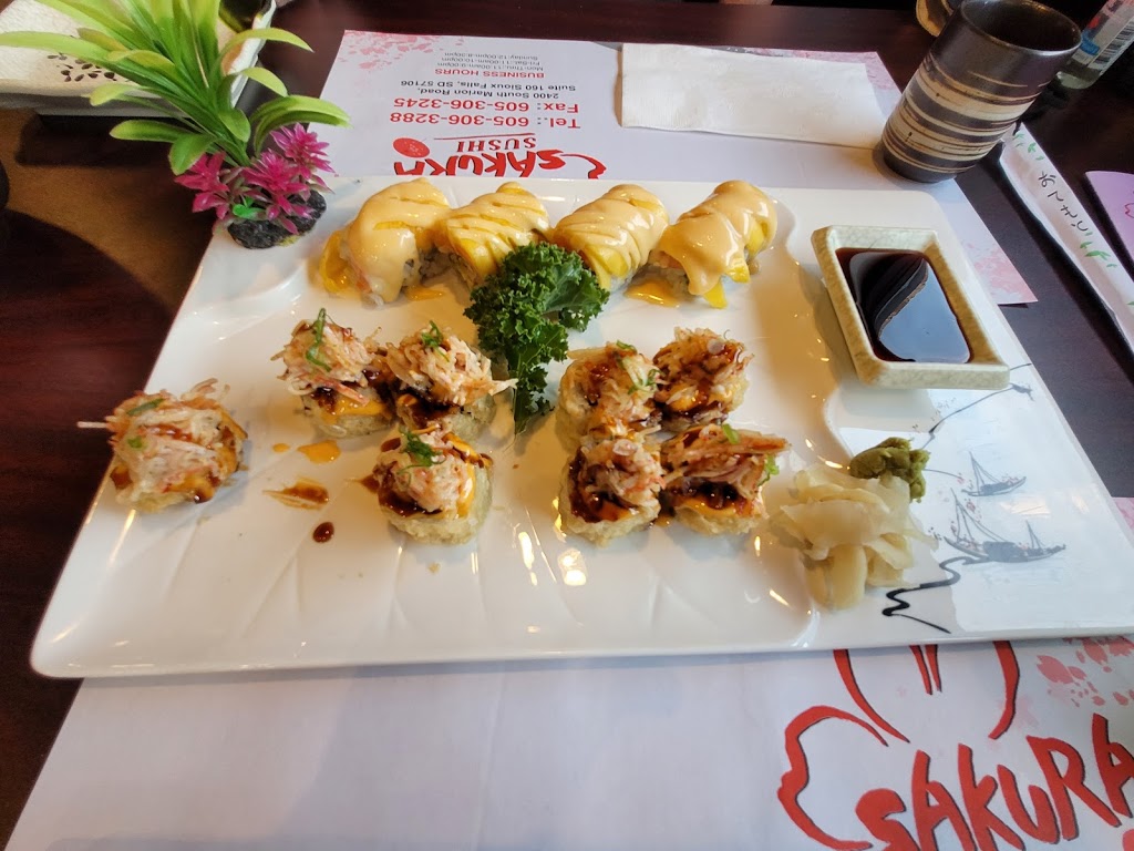 Sakura Sushi | restaurant | 2400 S Marion Rd, Sioux Falls, SD 57106, USA | 6053063288 OR +1 605-306-3288