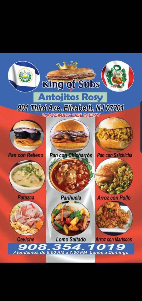 Antojitos Rosy & King of subs | restaurant | 901 3rd Ave, Elizabeth, NJ 07201, USA | 9083541019 OR +1 908-354-1019