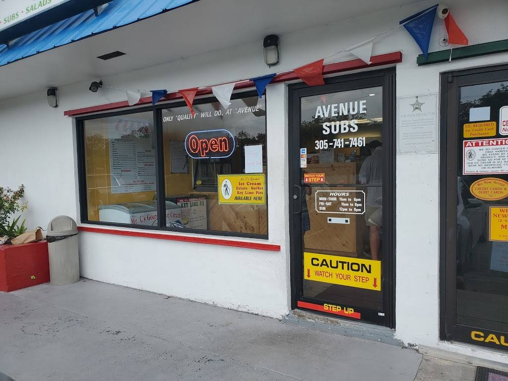 Avenue Subs Key Largo | restaurant | 98900 Overseas Hwy, Key Largo, FL 33037, USA | 3057417461 OR +1 305-741-7461