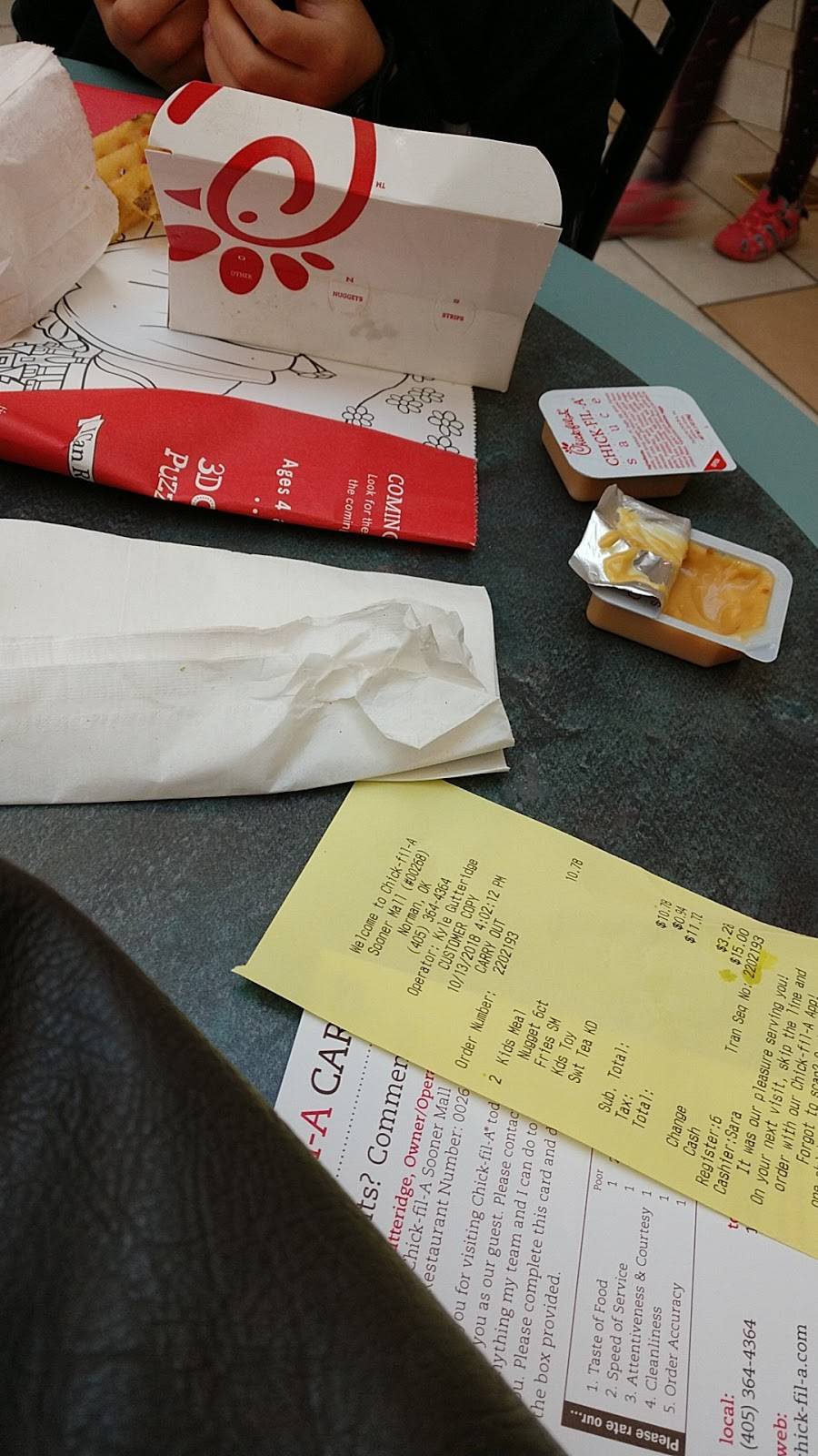 Chick-fil-A | restaurant | 3351 W Main St, Norman, OK 73072, USA | 4053644364 OR +1 405-364-4364