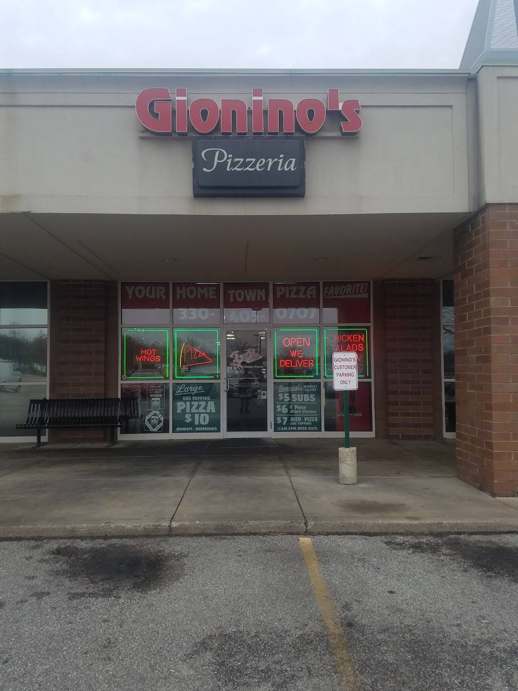 Gioninos Pizzeria | restaurant | 10755 Ravenna Rd #6, Twinsburg, OH 44087, USA | 3304050707 OR +1 330-405-0707