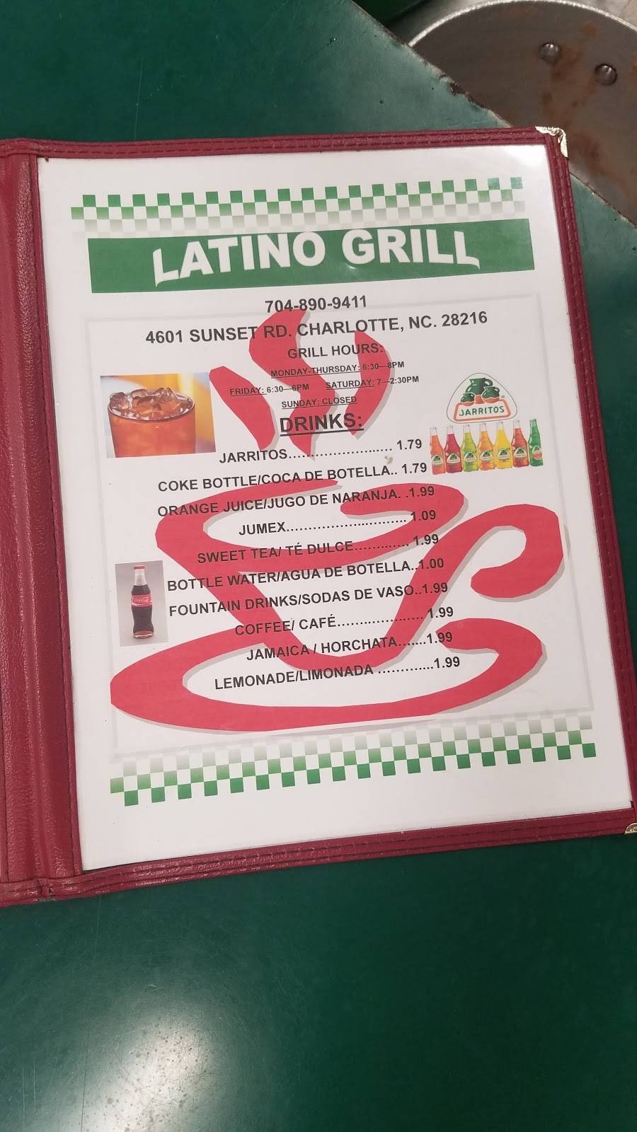 Latino Grill | restaurant | 4601 Sunset Rd, Charlotte, NC 28216, USA | 7048909411 OR +1 704-890-9411