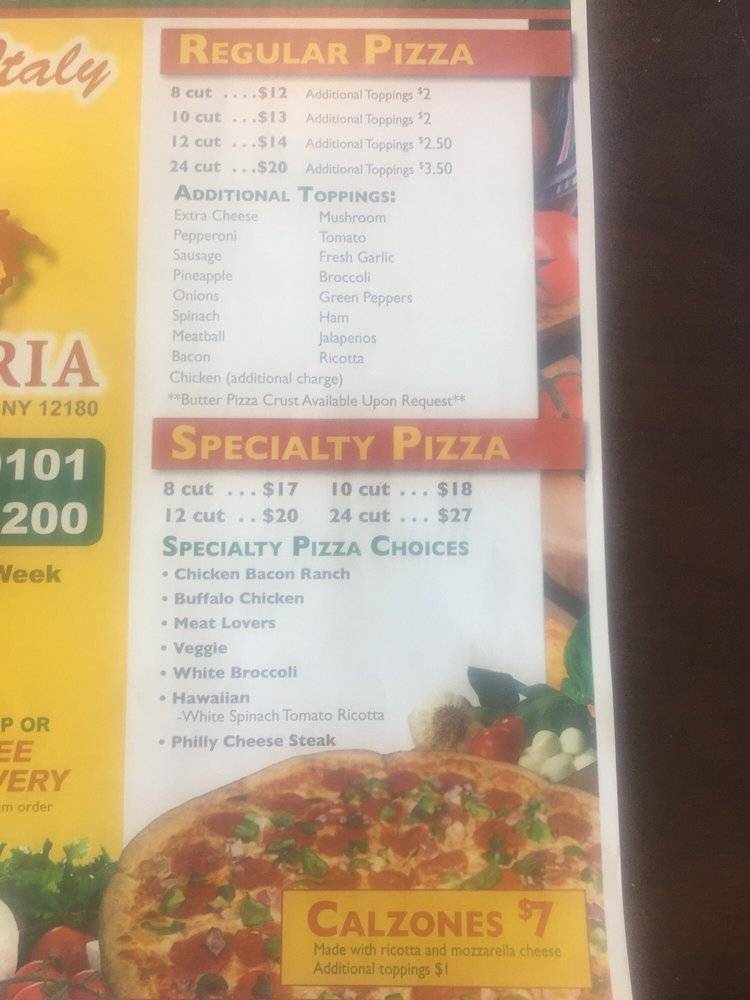 Little Italy Pizzaria | restaurant | 679 Burden Ave, Troy, NY 12180, USA | 5182727200 OR +1 518-272-7200