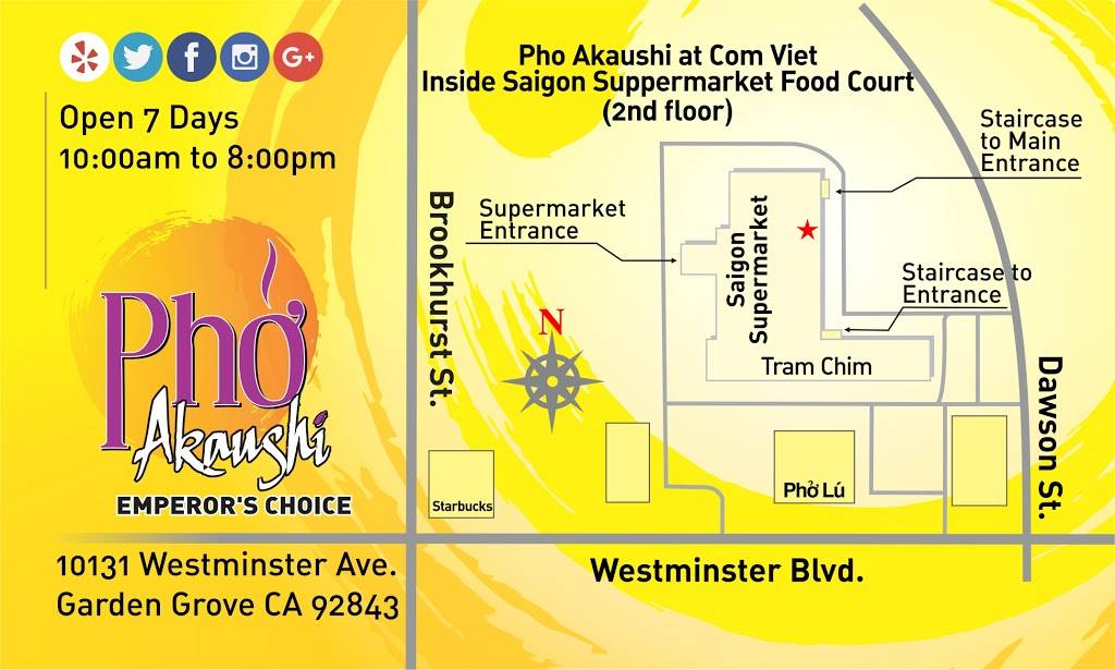 Pho Akaushi | restaurant | 10131 Westminster Blvd #214, Garden Grove, CA 92843, USA | 7142109376 OR +1 714-210-9376