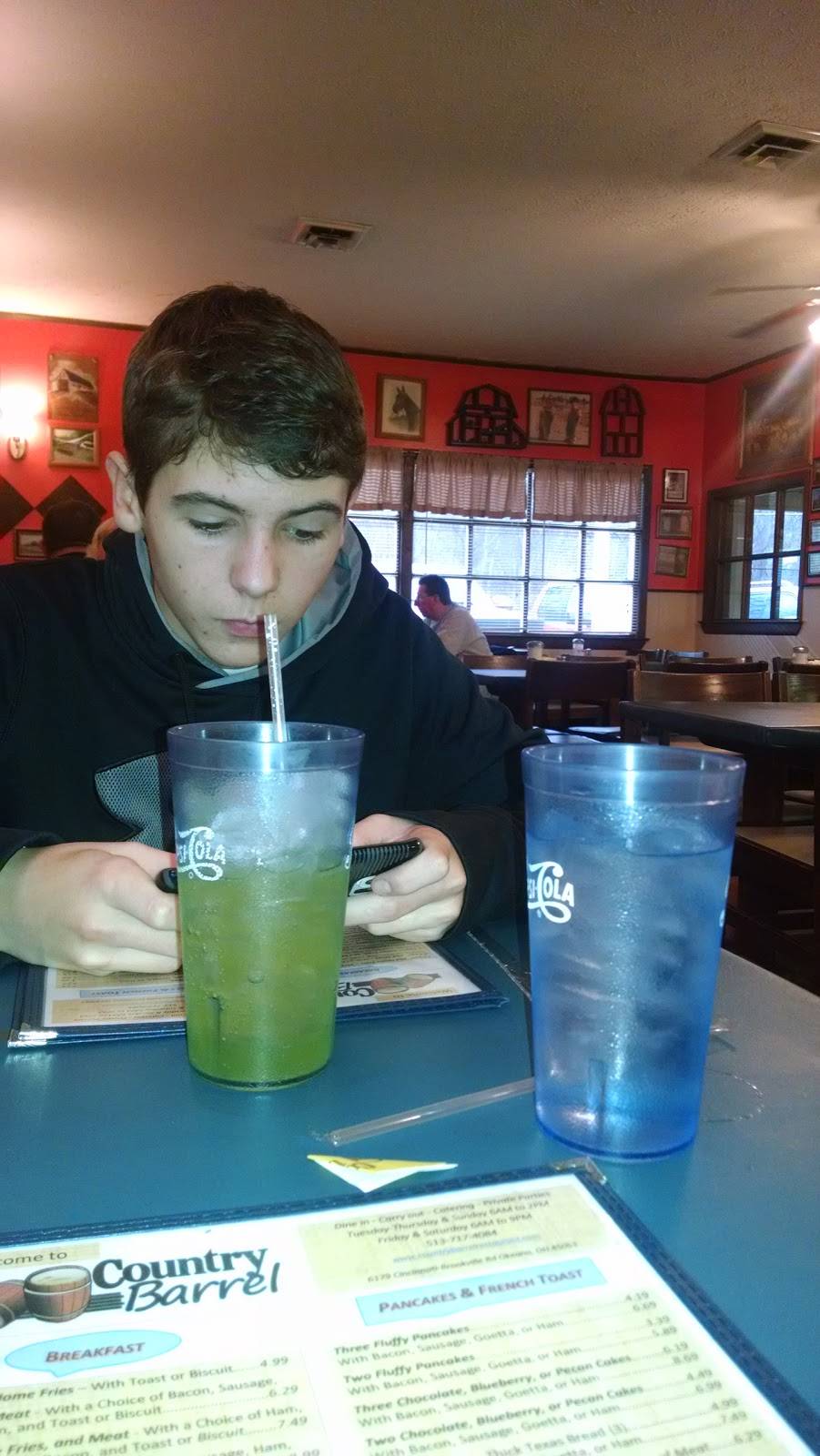 Country Barrel Restaurant | restaurant | 6179 Cincinnati Brookville Rd, Okeana, OH 45053, USA | 5137174084 OR +1 513-717-4084