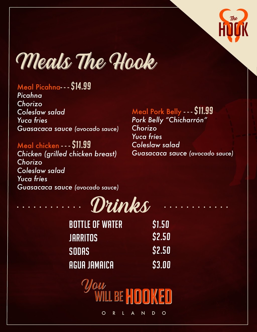 The Hook Orlando | restaurant | 11614 Boggy Creek Rd, Orlando, FL 32824, USA | 4076866132 OR +1 407-686-6132