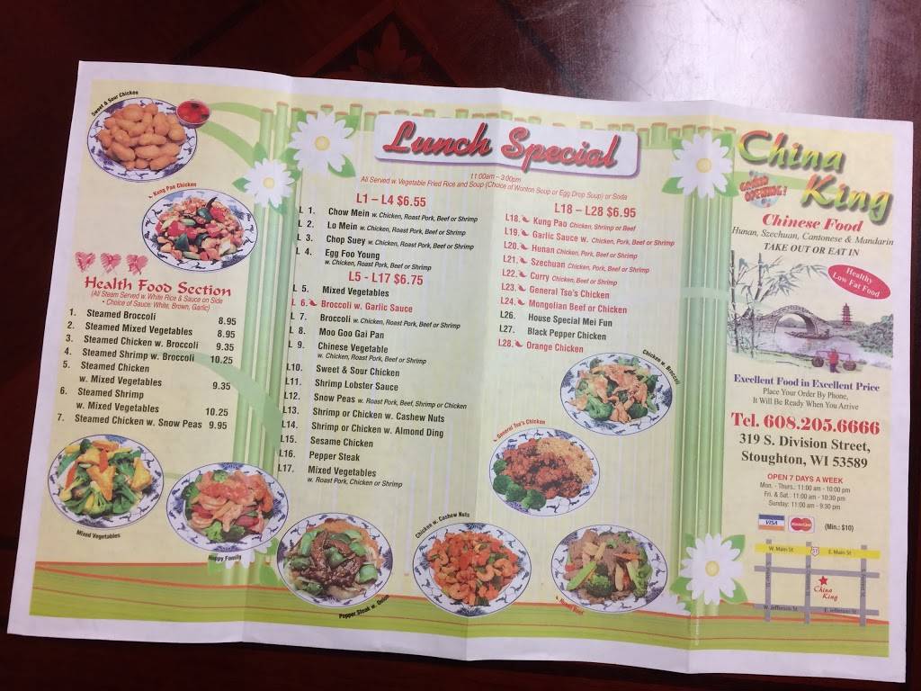China King | restaurant | 319 S Division St, Stoughton, WI 53589, USA | 6082056666 OR +1 608-205-6666