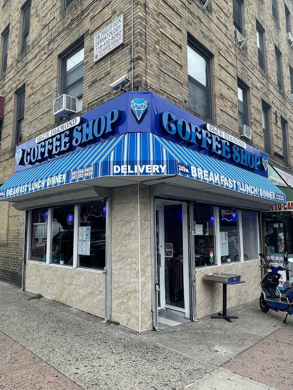 Blue Diamond Coffee Shop | restaurant | 249 W 231st St, The Bronx, NY 10463, USA | 3472029438 OR +1 347-202-9438