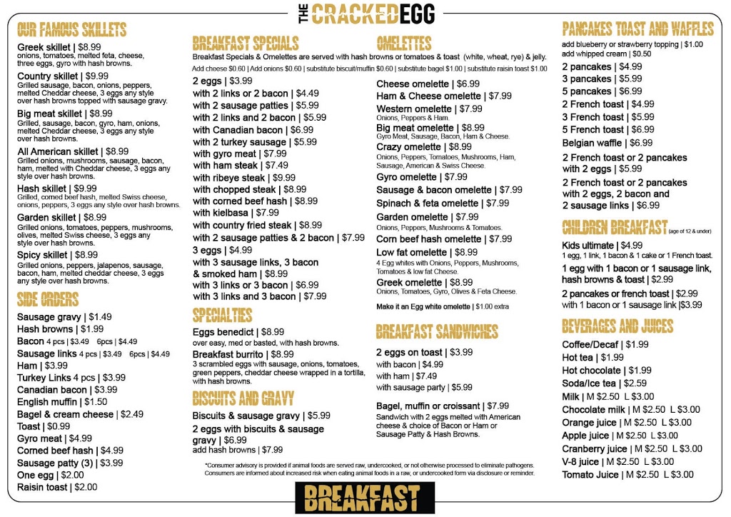 The Cracked Egg Brunswick | restaurant | 1480 Pearl Rd, Brunswick, OH 44212, USA | 3304606505 OR +1 330-460-6505