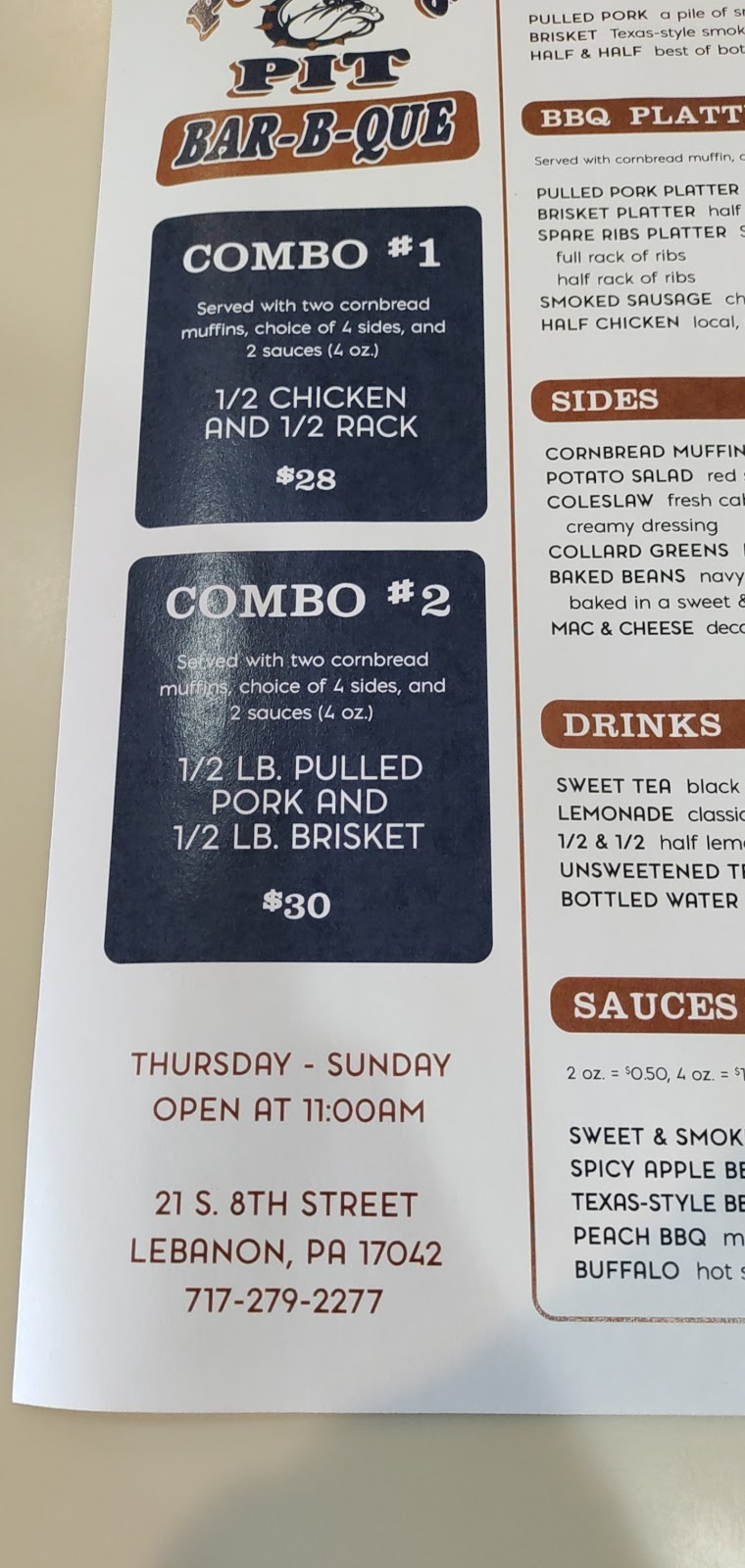 Pudgeys Pit Bar B Que | restaurant | 21 S 8th St, Lebanon, PA 17042, USA | 7172792277 OR +1 717-279-2277