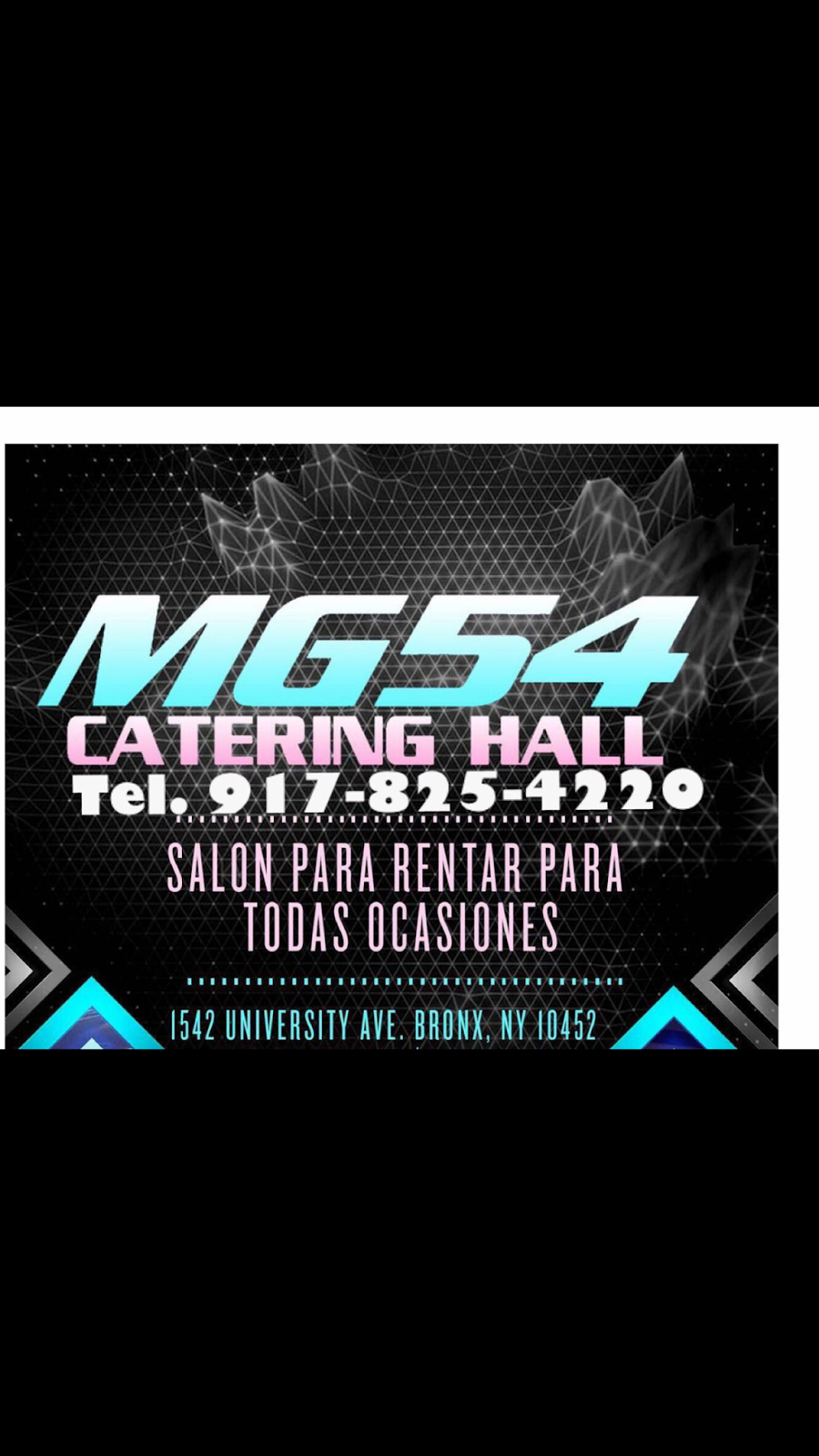 MG. 54 Catering Hall | restaurant | 1542 University Ave, Bronx, NY 10453, USA | 9178254220 OR +1 917-825-4220