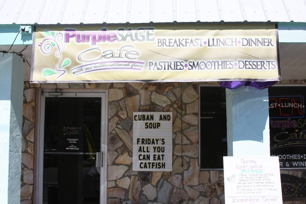 Purple Sage Cafe | cafe | 20359 E Pennsylvania Ave, Dunnellon, FL 34432, USA | 3524894118 OR +1 352-489-4118