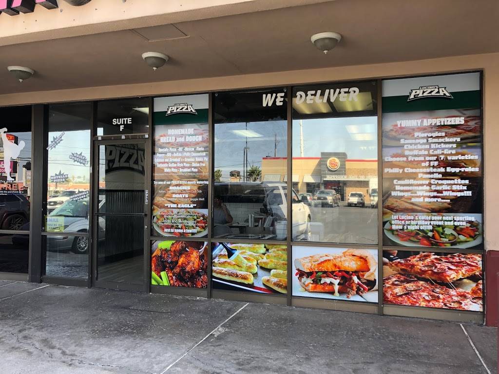 Lucino’s Pizza | restaurant | 3421 E Tropicana Ave suite f, Las Vegas, NV 89121, USA | 7027124004 OR +1 702-712-4004
