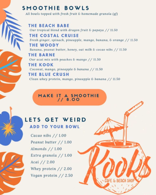 Kooks Cafe & Beach Shop | restaurant | 1191 Ocean Blvd, Rye, NH 03870, USA | 6033800552 OR +1 603-380-0552