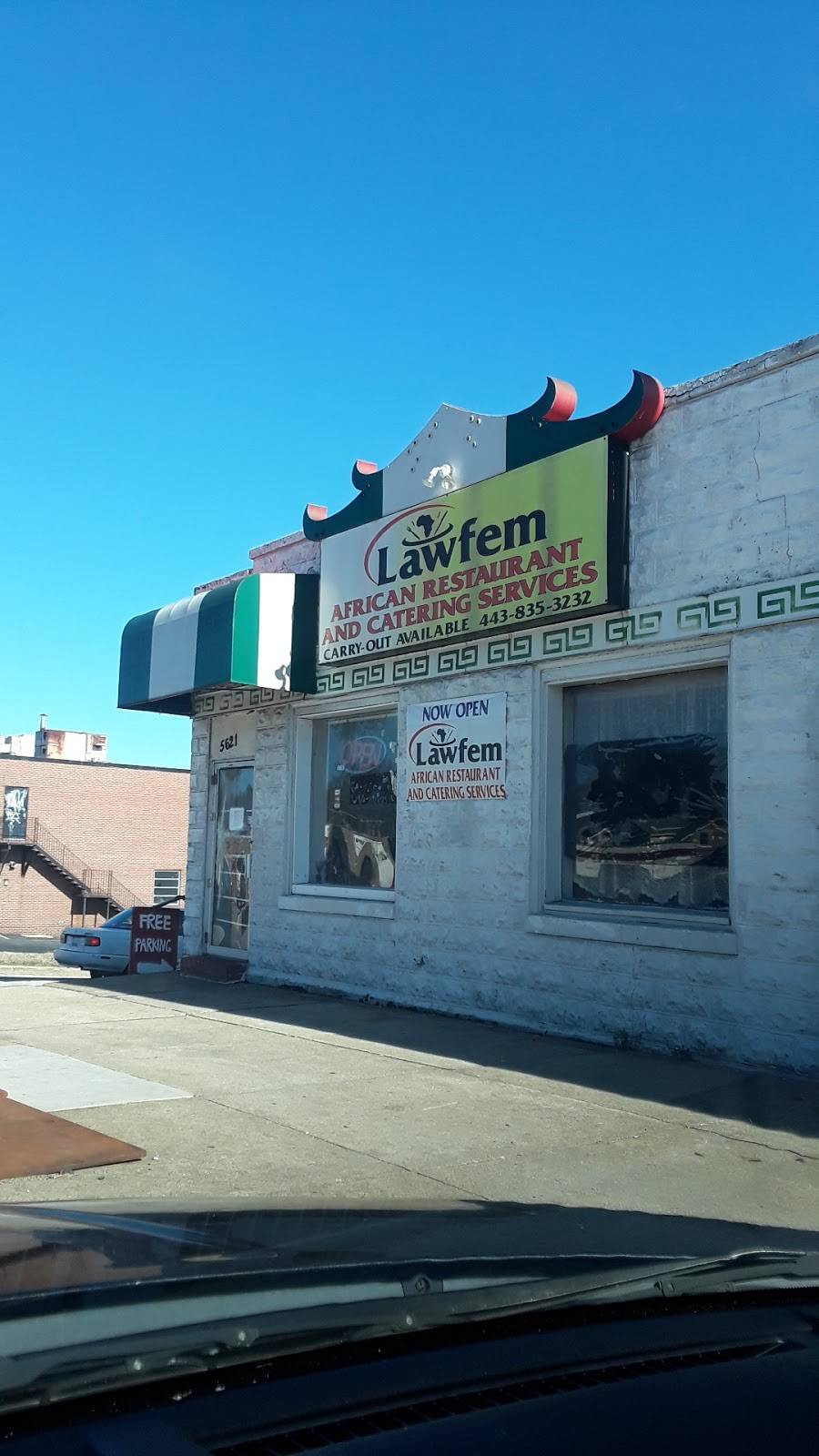 Lawfem African Restaurant | restaurant | 5621 Belair Rd, Baltimore, MD 21206, USA | 4438353232 OR +1 443-835-3232