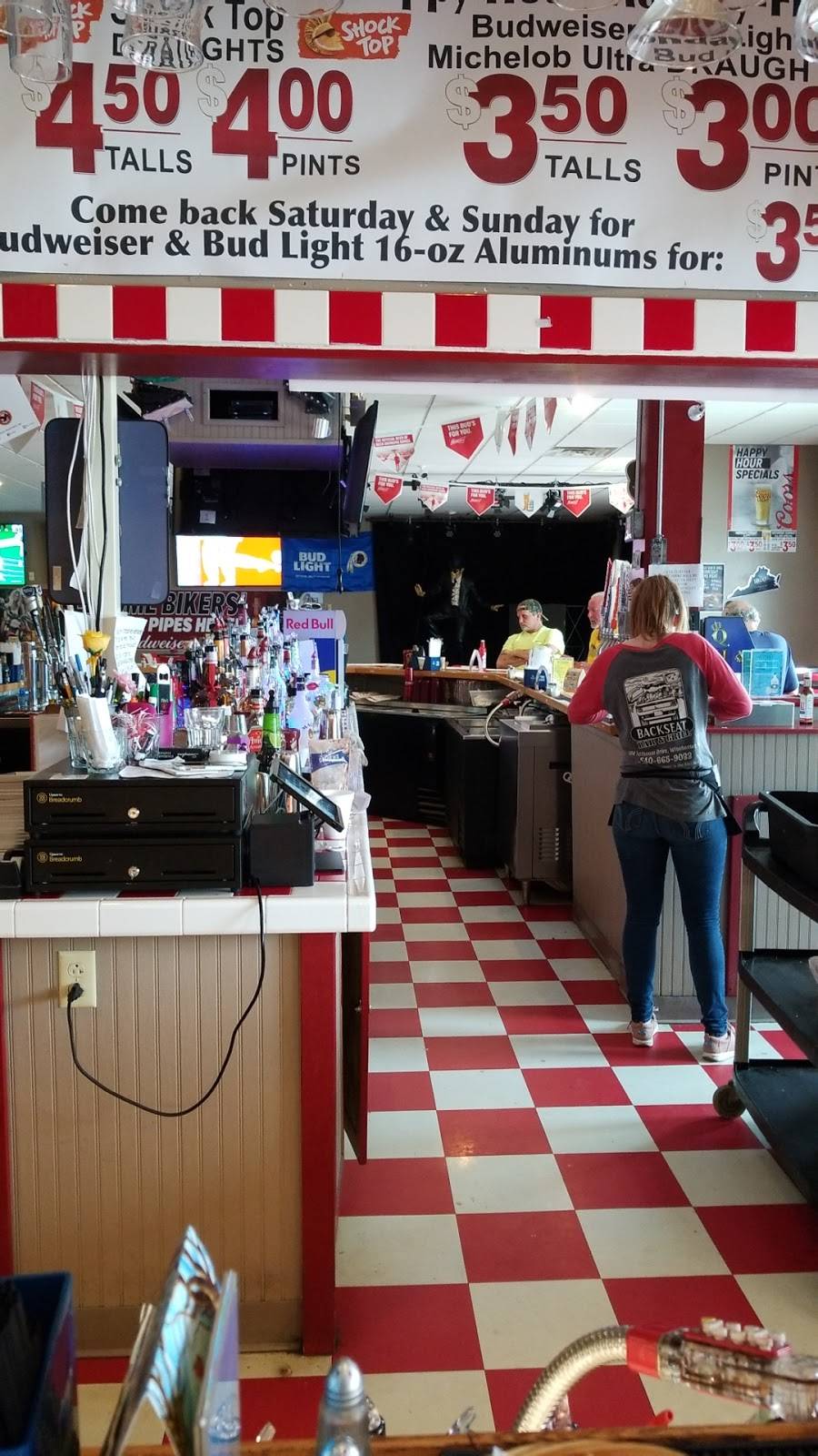Backseat Bar and Grill | restaurant | 104 Full House Dr, Winchester, VA 22603, USA | 5406659033 OR +1 540-665-9033
