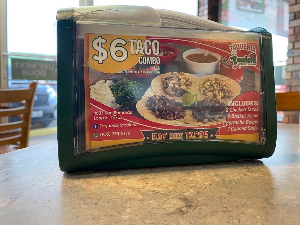 Tacolare | restaurant | 4803 San Bernardo Ave, Laredo, TX 78041, USA | 9567530116 OR +1 956-753-0116