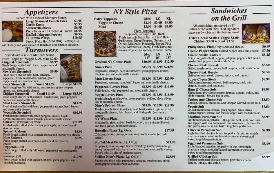 Nino’s pizza | restaurant | 1222 Hillcrest Rd suit d, Mobile, AL 36695, USA | 2513788994 OR +1 251-378-8994