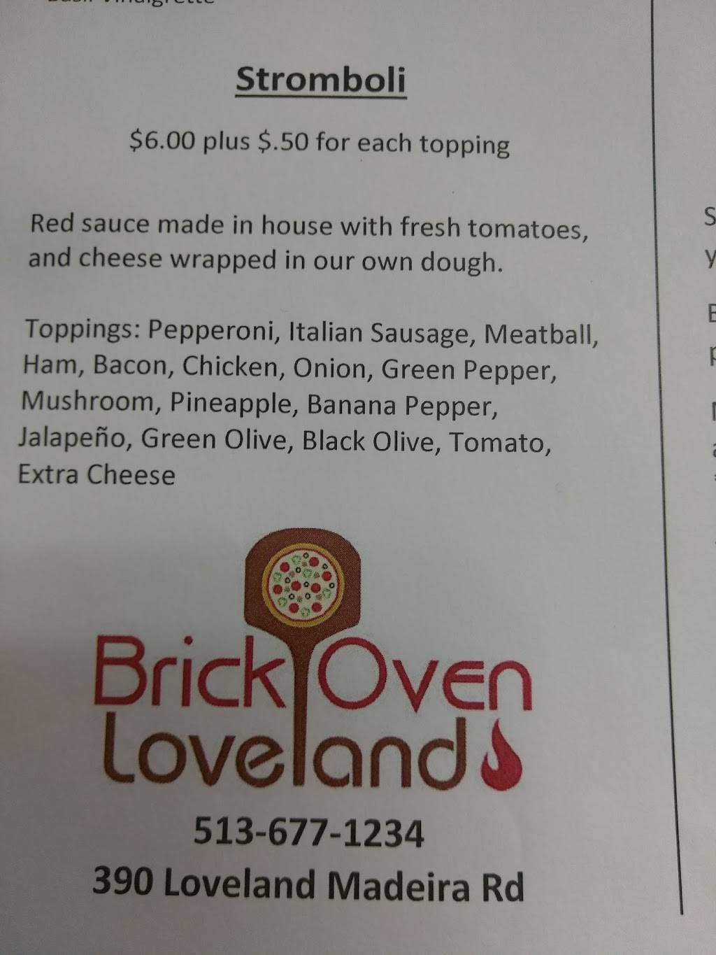 Brick Oven Loveland | restaurant | 390 Loveland Madeira Rd, Loveland, OH 45140, USA | 5136771234 OR +1 513-677-1234