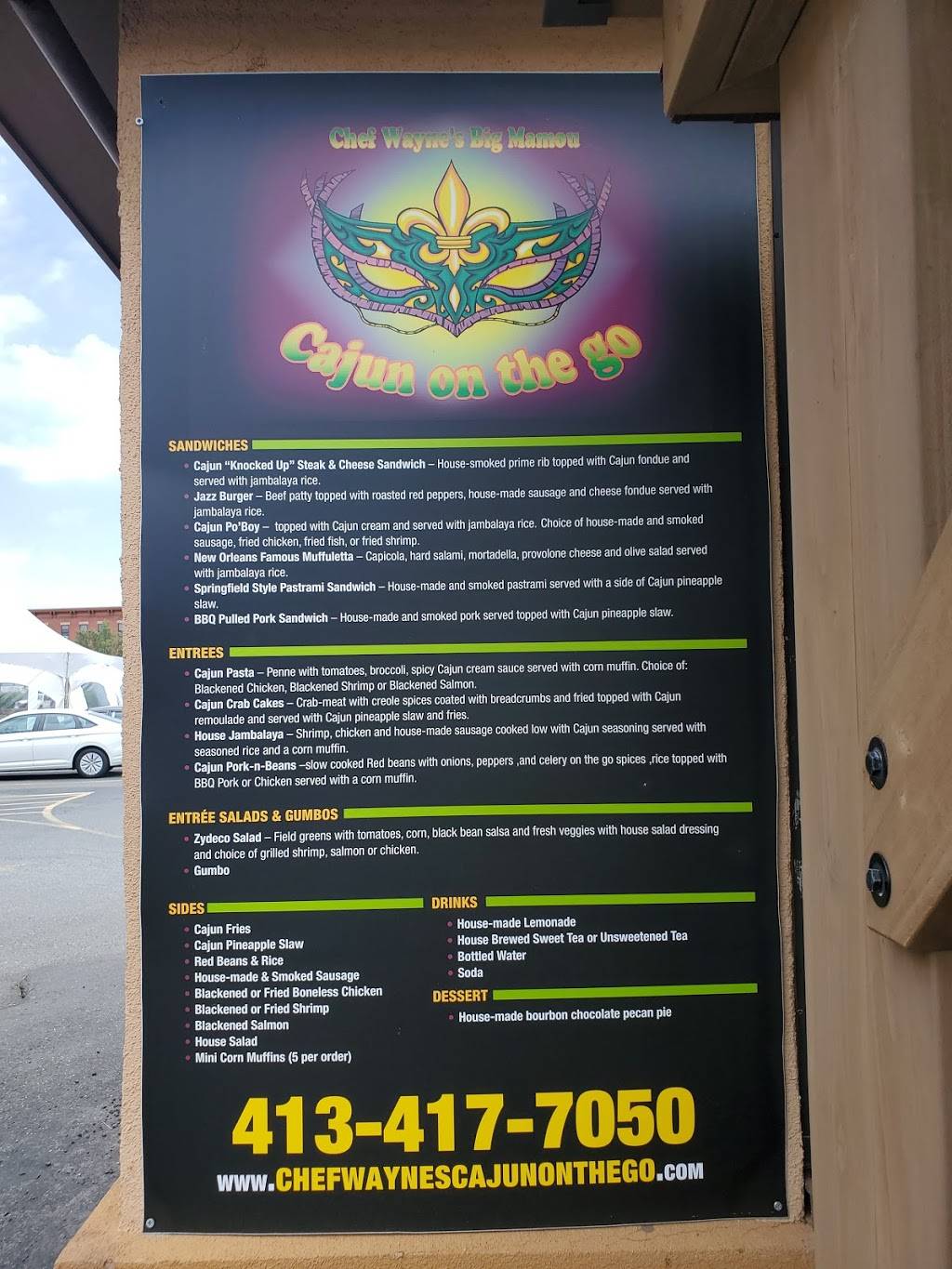 Chef Waynes Cajun On The Go | restaurant | 350 Worthington St, Springfield, MA 01103, USA | 4134177050 OR +1 413-417-7050