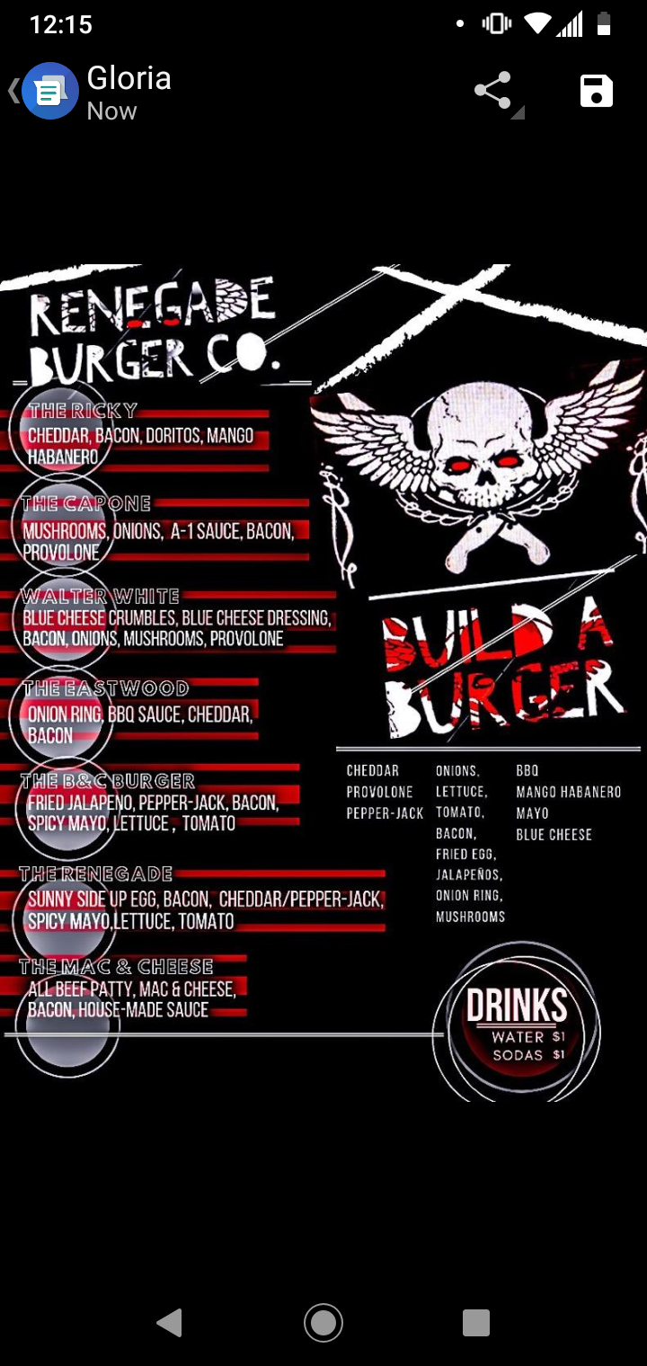 RENEGADE BURGER COMPANY LLC | meal takeaway | 6908 Sheldon Rd, Tampa, FL 33615, USA | 8139657959 OR +1 813-965-7959