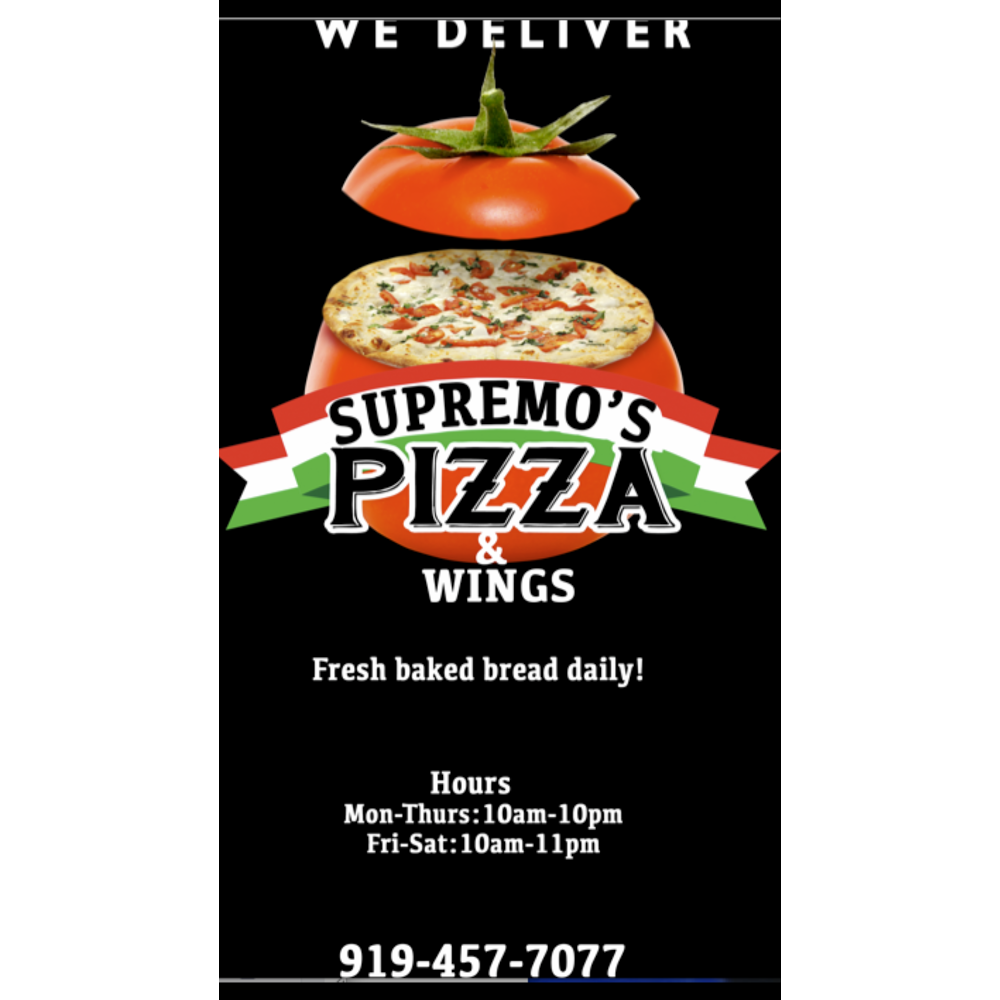 Supremos Pizza & Wings | restaurant | 2822 New Birch Dr #100, Raleigh, NC 27610, USA | 9199773218 OR +1 919-977-3218