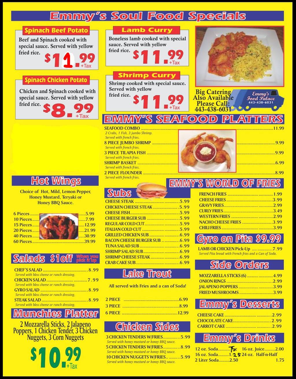 Emmys Food Palace Grocery & Carry Out | restaurant | 2117 Edmondson Ave, Baltimore, MD 21223, USA | 4434386031 OR +1 443-438-6031