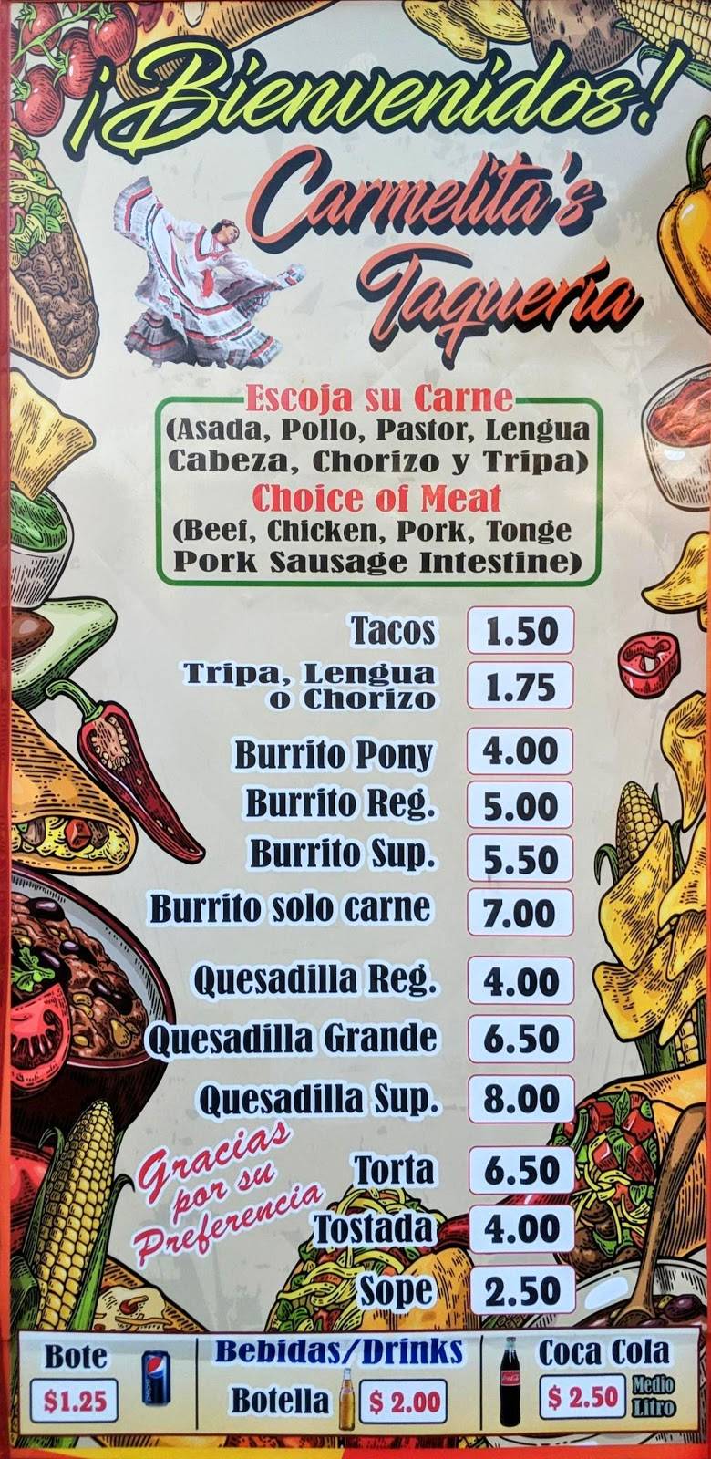 Carmelitas Taqueria | restaurant | 1315 N Golden State Blvd, Turlock, CA 95380, USA | 2093125497 OR +1 209-312-5497