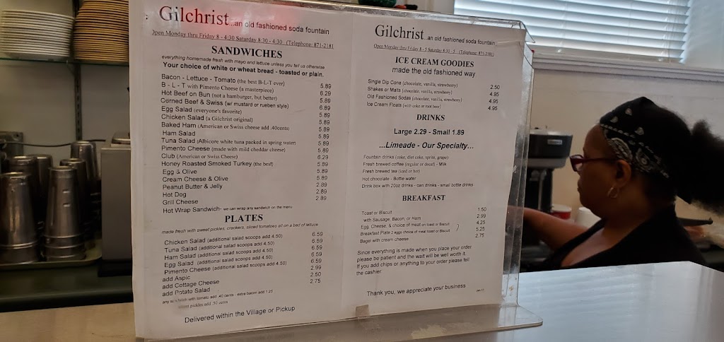 Gilchrist | restaurant | 2805 Cahaba Rd, Mountain Brook, AL 35223, USA | 2058712181 OR +1 205-871-2181