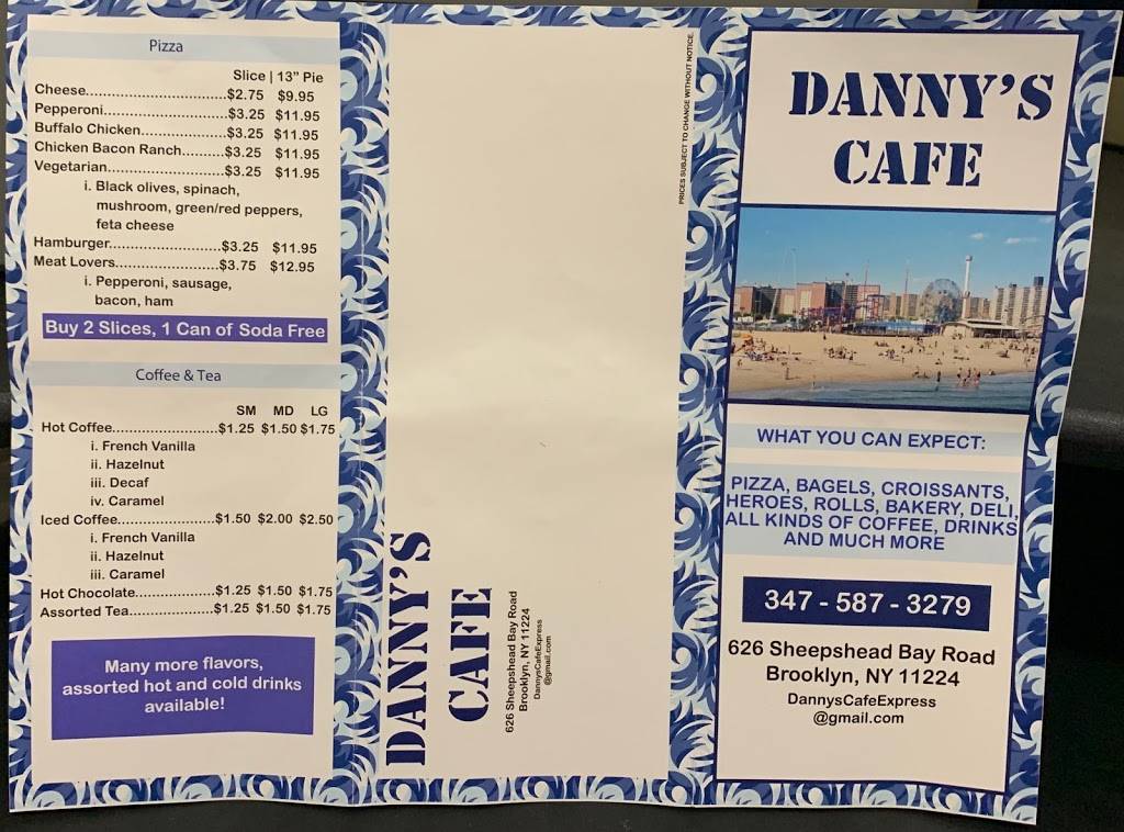 Dannys Cafe | cafe | Dannys Cafe, 626 Sheepshead Bay Rd, Brooklyn, NY 11224, USA | 3475873279 OR +1 347-587-3279