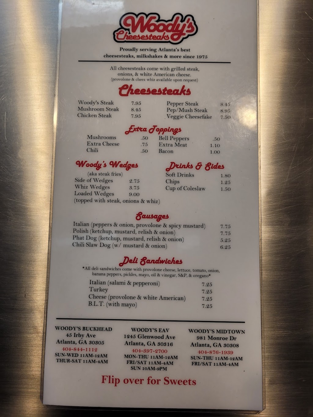 Woodys CheeseSteaks | restaurant | 1245 Glenwood Ave SE SUITE 6, Atlanta, GA 30316, USA | 4048351415 OR +1 404-835-1415