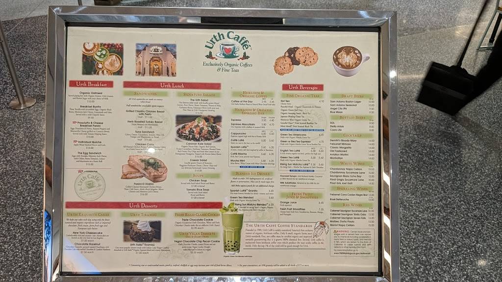 Urth Caffe & Bar LAX | cafe | 100 World Way, Los Angeles, CA 90045, USA | 2132353554 OR +1 213-235-3554